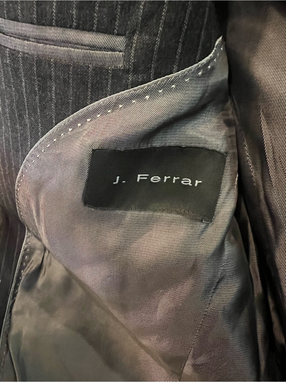 j.ferrar Black Pinstripe 40L Two-Piece Suit - Picture 3 of 10